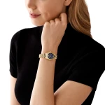 Michael Kors Quartz Guldfärgad Stållänk Blå