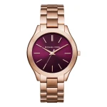 Michael Kors Quartz Roséguldfärgad Stållänk Röd