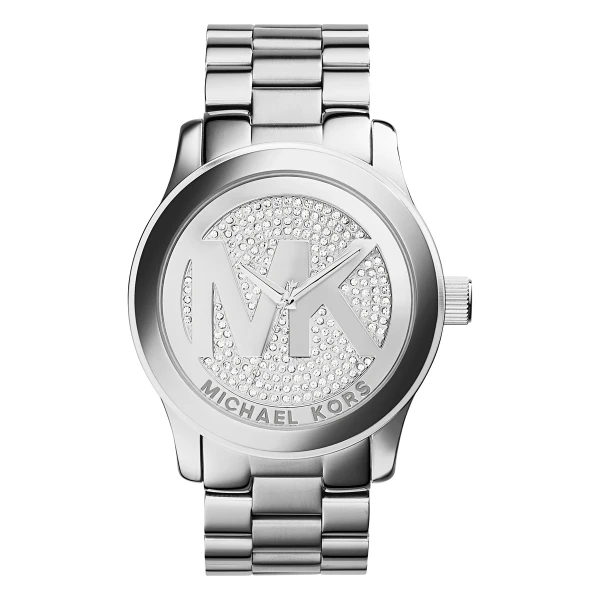 Michael Kors Runway 45 mm Quartz Kristaller Stållänk Silver