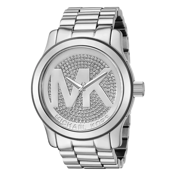 Michael Kors Runway 45 mm Quartz Kristaller Stållänk Silver