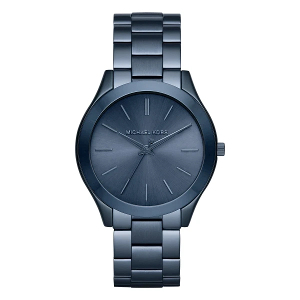Michael Kors Slim Runway Quartz Blå Stållänk Blå
