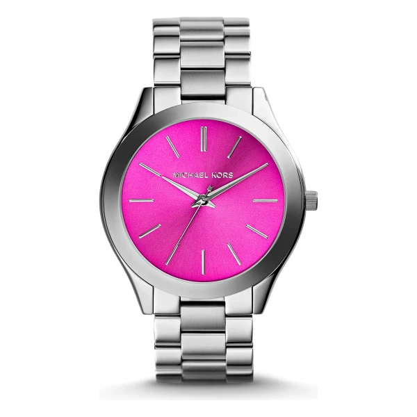 Michael Kors Slim Runway Quartz Stållänk Rosa