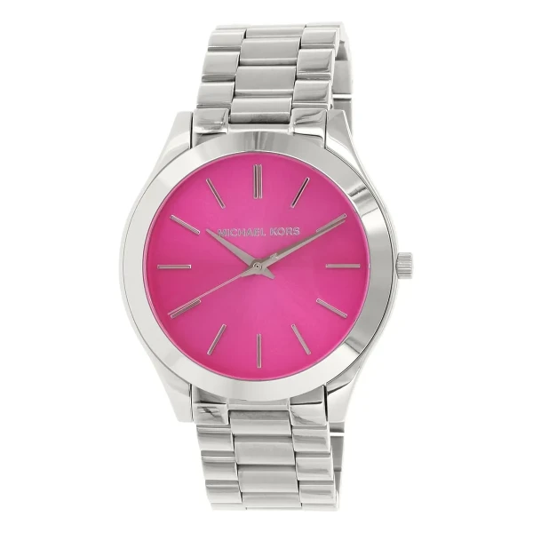Michael Kors Slim Runway Quartz Stållänk Rosa