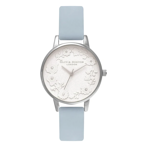 Olivia Burton Artisan Dial Quartz Läderarmband Vit