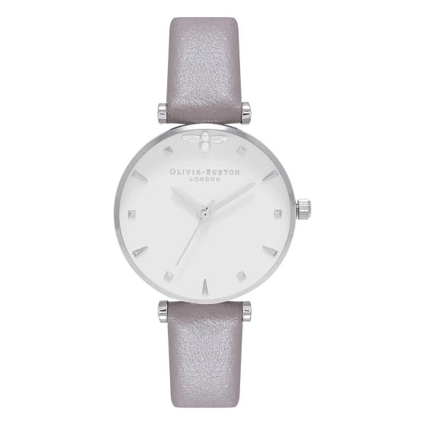 Olivia Burton Queen Bee Quartz Läderarmband Vit