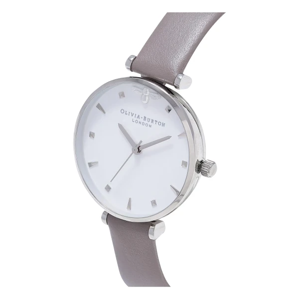 Olivia Burton Queen Bee Quartz Läderarmband Vit