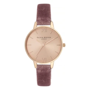 Olivia Burton Sunray Dial Quartz Roséguldfärgad Syntetläderarmband Rosa