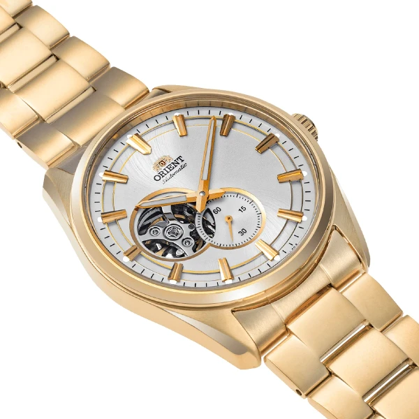 Orient Open Heart Automatic Stållänk Silver
