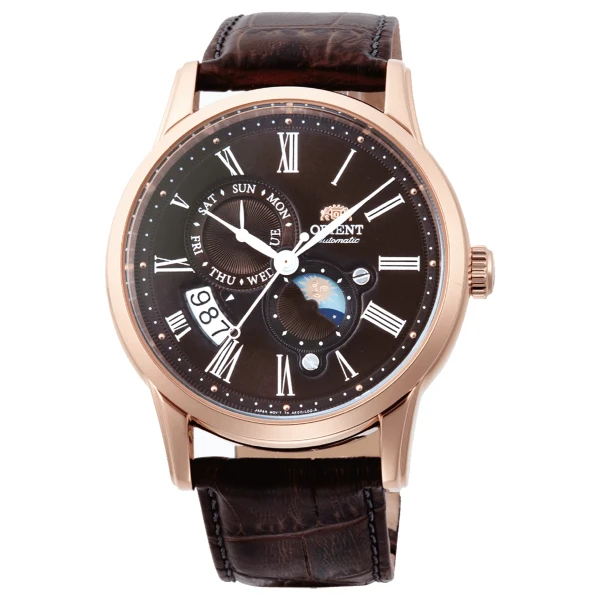 Orient Sun and Moon Automatic Läderband Brun