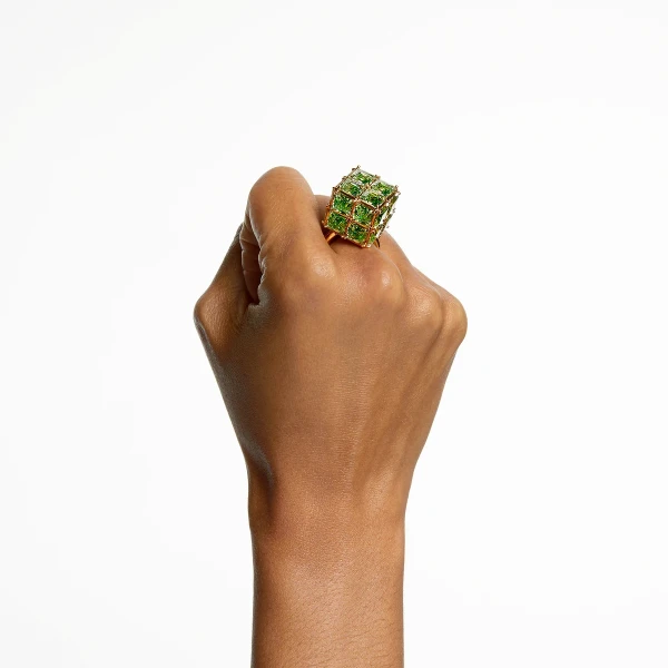 Swarovski Curiosa Ring Guldfärgad Bikromatisk Grön 52