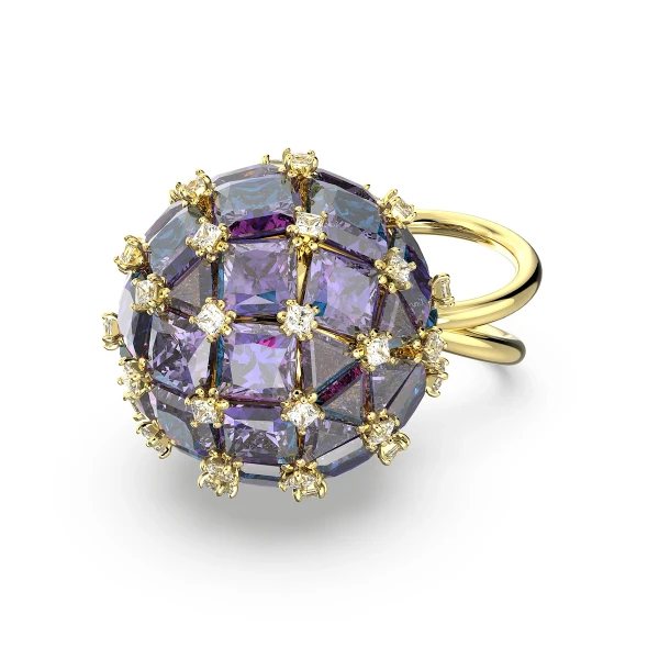 Swarovski Curiosa Ring Sfär Guldfärgad Blå 50