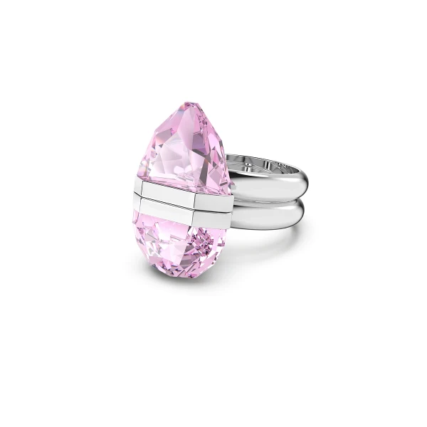 Swarovski Lucent Ring Silverfärgad Rosa 50