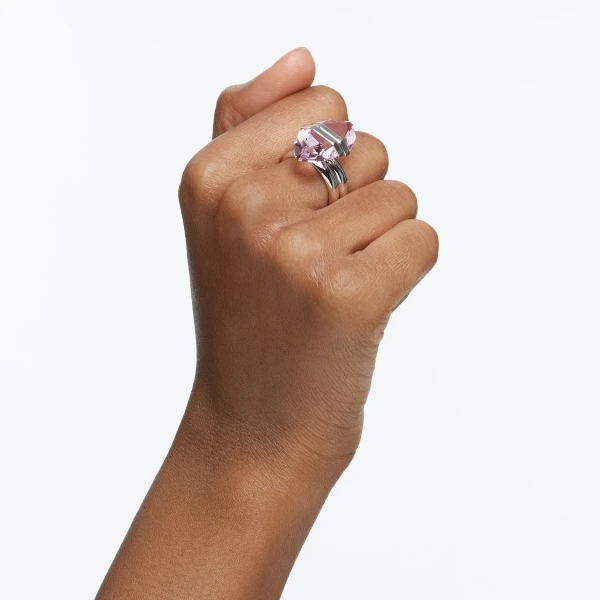 Swarovski Lucent Ring Silverfärgad Rosa 50