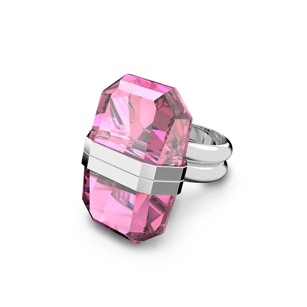 Swarovski Lucent Ring Silverfärgad Rosa 52