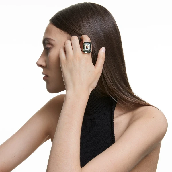 Swarovski Numina Ring Guldfärgad Grå 52