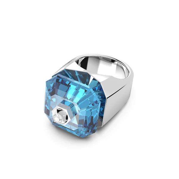 Swarovski Numina Ring Silverfärgad Blå 52