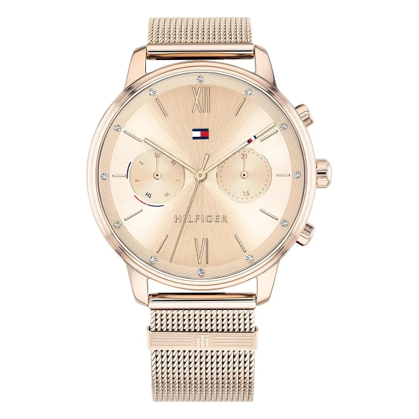 Tommy Hilfiger Blake Quartz Multifunktion Roséguldfärgad Milaneselänk Roséguld