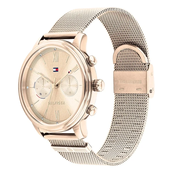Tommy Hilfiger Blake Quartz Multifunktion Roséguldfärgad Milaneselänk Roséguld