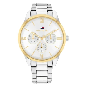 Tommy Hilfiger Camille Quartz Multifunktion Guldfärgad Lünett Stållänk Silver