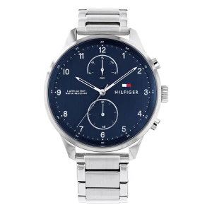 Tommy Hilfiger Chase Quartz Multifunktion Stållänk Blå