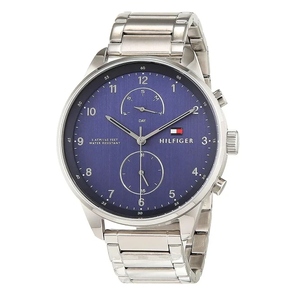 Tommy Hilfiger Chase Quartz Multifunktion Stållänk Blå