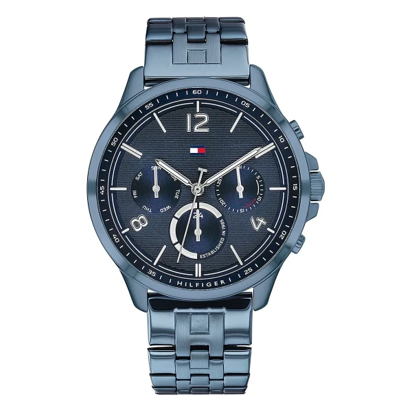 Tommy Hilfiger Harper Quartz Multifunktion Blåtonad Stållänk Blå