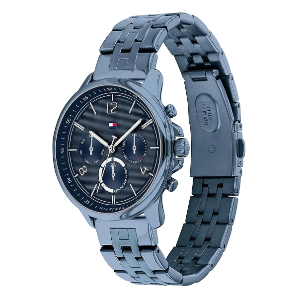 Tommy Hilfiger Harper Quartz Multifunktion Blåtonad Stållänk Blå