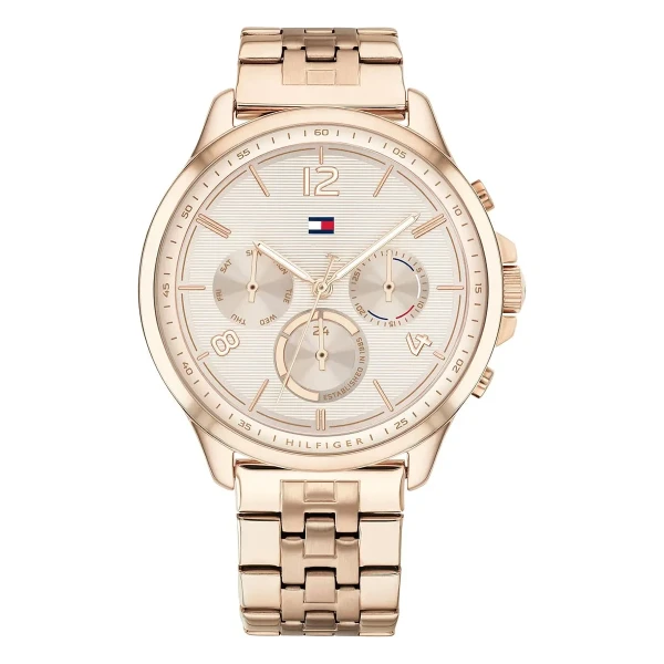 Tommy Hilfiger Harper Quartz Multifunktion Roséguldfärgad Stållänk Roséguld