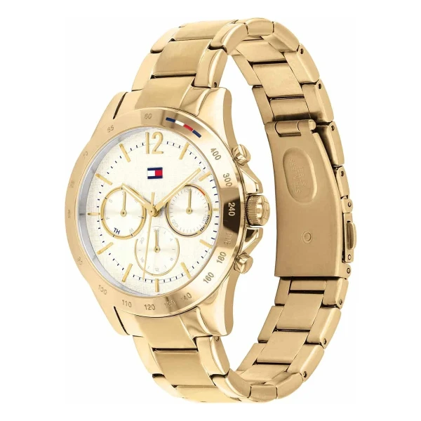 Tommy Hilfiger Haven Quartz Multifunktion Guldfärgad Stållänk Champagne