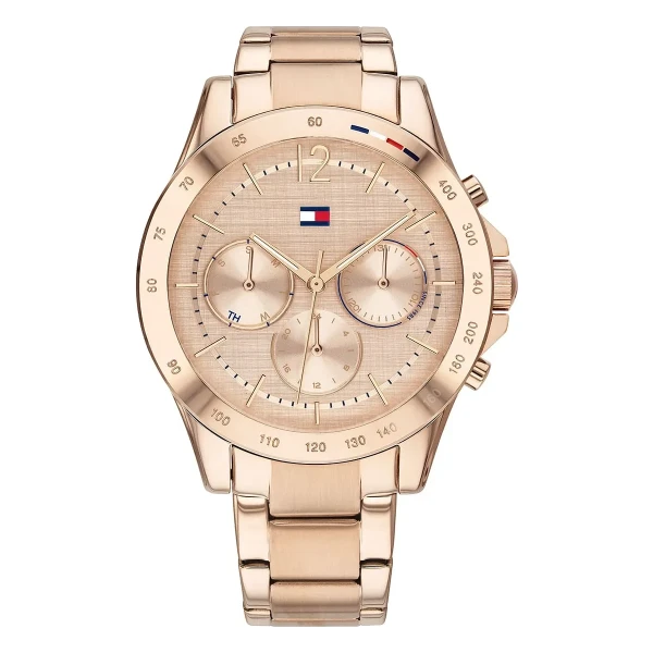 Tommy Hilfiger Haven Quartz Multifunktion Roséguldfärgad Stållänk Roséguld