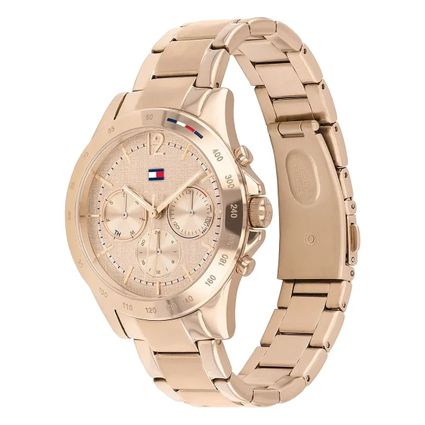 Tommy Hilfiger Haven Quartz Multifunktion Roséguldfärgad Stållänk Roséguld