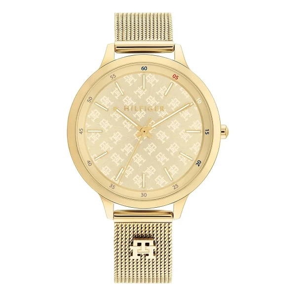 Tommy Hilfiger Iris Quartz Guldfärgad Milaneselänk Guld