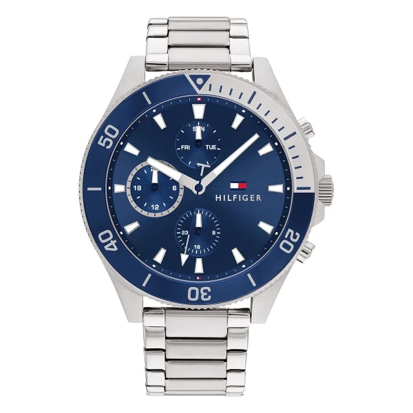 Tommy Hilfiger Larson Quartz Multifunktion Stållänk Blå