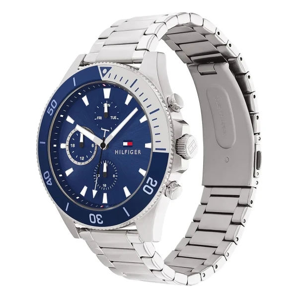 Tommy Hilfiger Larson Quartz Multifunktion Stållänk Blå