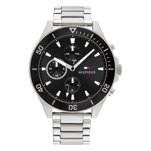 Tommy Hilfiger Larson Quartz Multifunktion Stållänk Svart