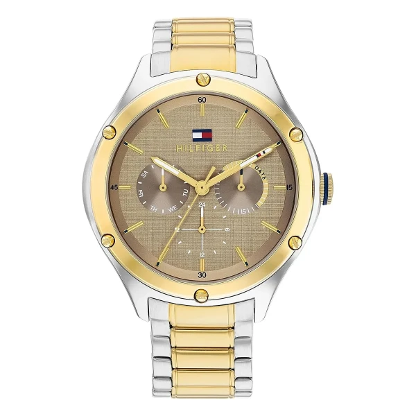 Tommy Hilfiger Lexi Quartz Multifunktion Tvåfärgad Stållänk Brun