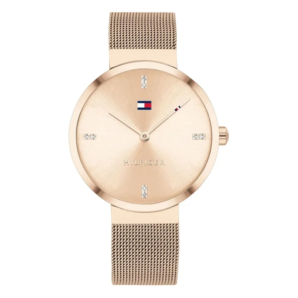 Tommy Hilfiger Liberty Quartz Kristaller Roséguldfärgad Mesharmband Roséguld
