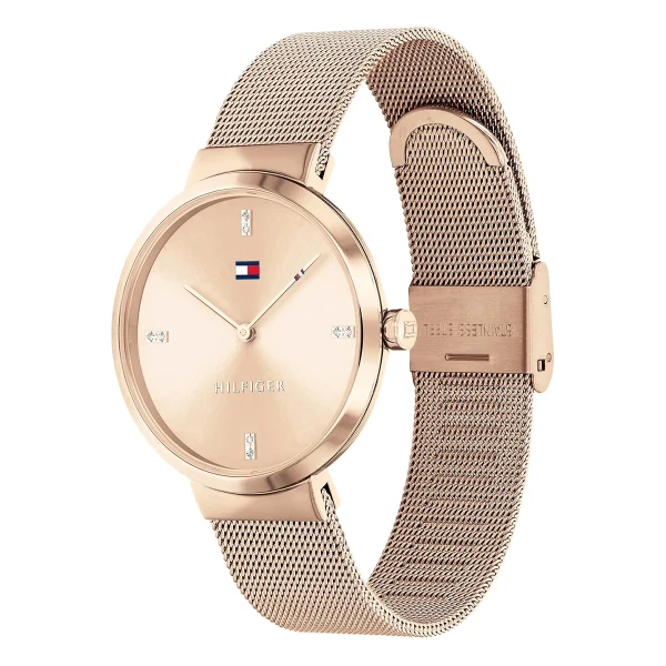 Tommy Hilfiger Liberty Quartz Kristaller Roséguldfärgad Mesharmband Roséguld
