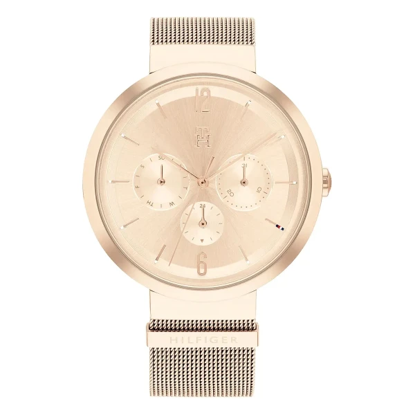 Tommy Hilfiger Lidia Quartz Multifunktion Roséguldfärgad Mesharmband Roséguld