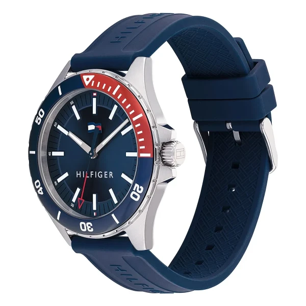Tommy Hilfiger Logan Quartz Silikonarmband Blå