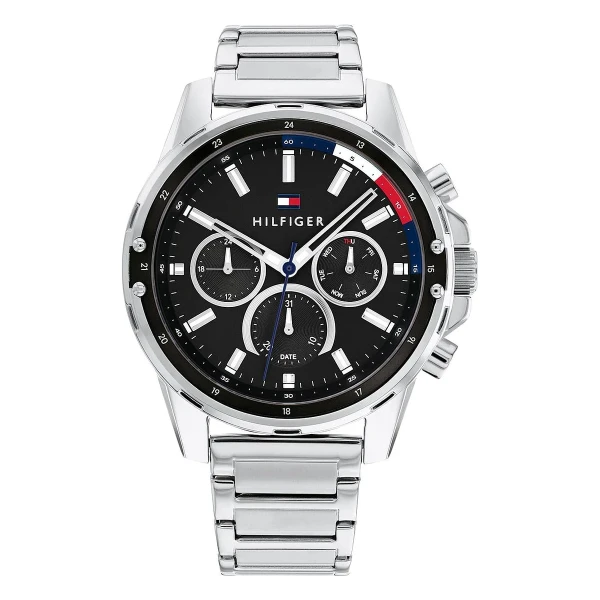 Tommy Hilfiger Mason Quartz Multifunktion Stållänk Svart