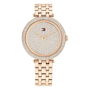 Tommy Hilfiger Natalie Quartz Pavé Roséguldfärgad Stållänk Roséguld