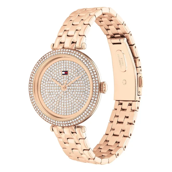 Tommy Hilfiger Natalie Quartz Pavé Roséguldfärgad Stållänk Roséguld