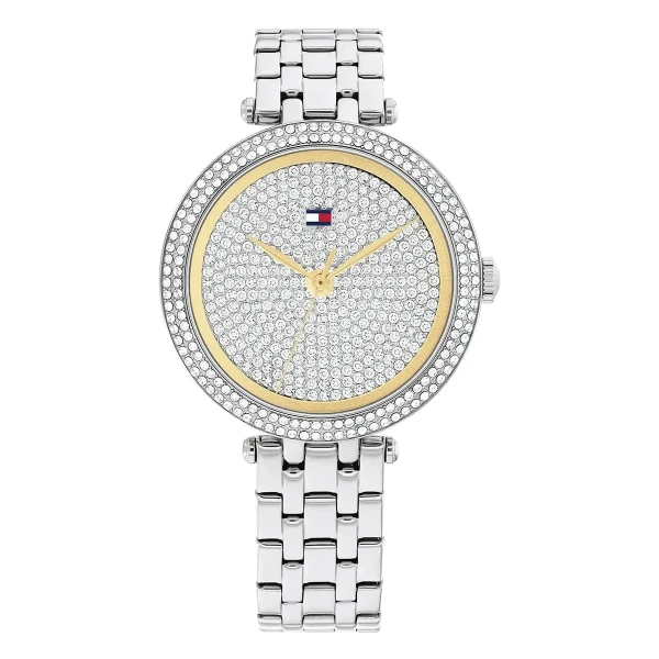 Tommy Hilfiger Natalie Quartz Pavé Stållänk Silver