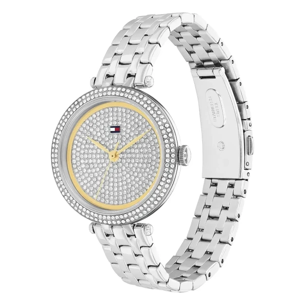 Tommy Hilfiger Natalie Quartz Pavé Stållänk Silver