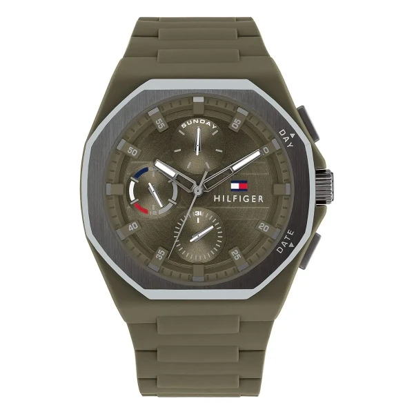 Tommy Hilfiger Neo Quartz Multifunktion Silikonarmband Grön