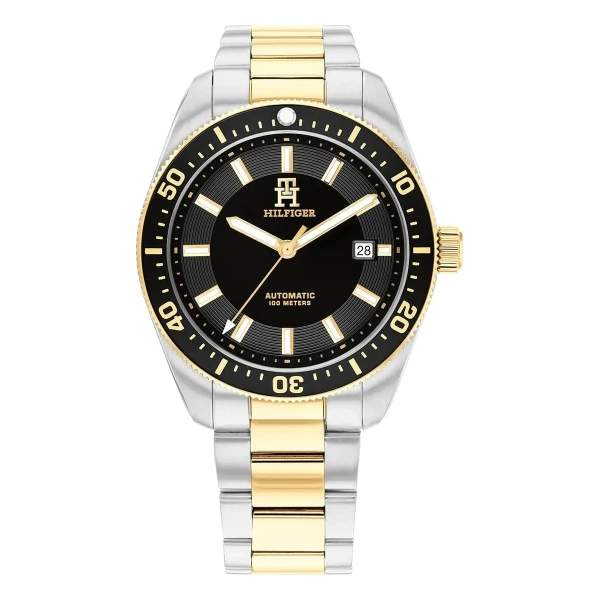 Tommy Hilfiger TH85 Automatic Tvåfärgad Stållänk Svart