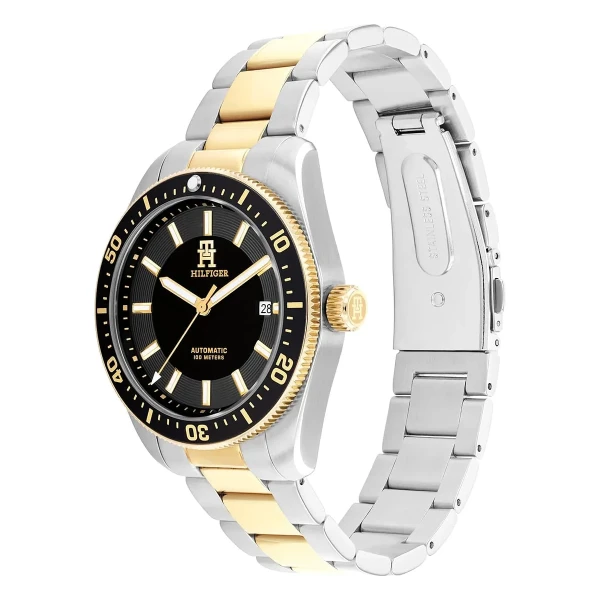 Tommy Hilfiger TH85 Automatic Tvåfärgad Stållänk Svart