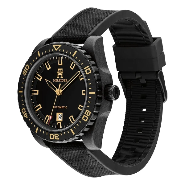 Tommy Hilfiger TH85 Carbon Automatic Silikonarmband Svart