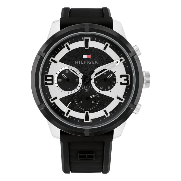 Tommy Hilfiger Wild Quartz Multifunktion Silikonarmband Svart
